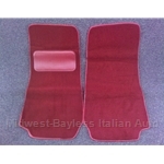 Floor Mat Pair Red Loop (Fiat Pininfarina 124 Spider All) - NEW