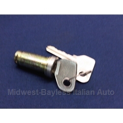 Trunk Lock Tumbler w/Key (Fiat Bertone X1/9 All) - OE NOS