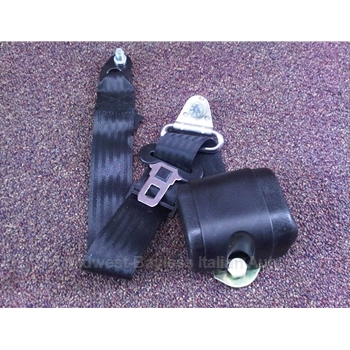 Seat Belt Retractor Black (Fiat Bertone X1/9 1980-88 + 124 Spider 1980-85) - OE