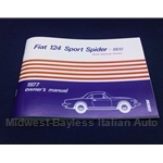 Owners Manual (Fiat 124 Spider 1977) - NEW