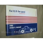 Owners Manual (Fiat X1/9 1980 North America Carbureted) - NEW