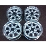 Alloy Wheels SET 4x "PANASPORT" 15x6 Z-Light Forged (Fiat X1/9, 124, 131, 128, Lancia) - NEW