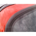 Rubber Windshield Glass Outer Edging / Trim - BLACK RUBBER (Fiat Bertone X1/9, 128, Lancia) - NEW