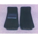 Floor Mat Pair Black Loop (Fiat Pininfarina 124 Spider All) - NEW