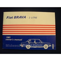Owners Manual (Fiat Brava 2 Litre 1981) - OE NOS