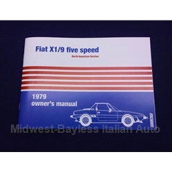      Owners Manual (Fiat X1/9 1979 North America) - NEW