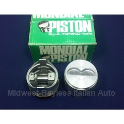  Piston Set 86.8mm SOHC w/Rings - Late Style (Fiat X19, 128, Yugo All) - OE MONDIAL