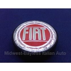 Alloy Wheel Center Cap "FIAT Wreath" (Fiat 124 Spider 2000) - OE NOS