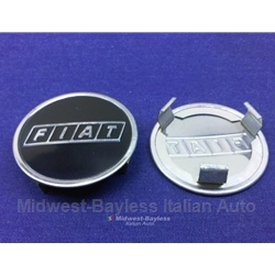   Steel Wheel Center Cap Metal "FIAT" (Fiat X19, 850, 124, 128, 131) - OE NOS