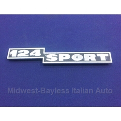Badge Emblem "124 Sport" (Fiat 124 Spider 1973-74) - U8