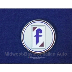 Badge Emblem "f" Hood Round (Fiat Pininfarina 124 Spider 1983) - U8.5