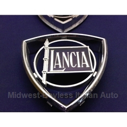 Badge Emblem "Lancia" Front Grille (Lancia Beta Sedan) - OE NOS