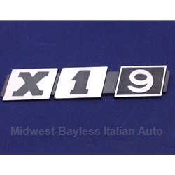 Badge Emblem "X1 9" (Fiat X1/9 1973-78) - NO POSTS / RECONDITIONED