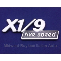 Badge Emblem "X1/9 Five Speed" (Fiat X1/9 1979) - U7.5