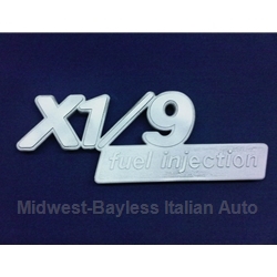 Badge Emblem "X1/9 Fuel Injection" (Fiat X1/9 1980-82 North America) - U7.5