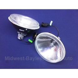    Headlight PAIR 2x -  7" / 175mm H4 L.E.D. LED Headlight KIT - Fiat Lancia All w/7" Bulb - NEW