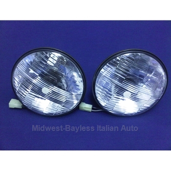     Headlight PAIR 2x - 7" / 175mm H4 Incandescent Headlight Kit - 08.500.800 (Fiat, Lancia, Ferrari, Alfa, Lamborghini, Maserati) - GENUINE CARELLO