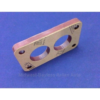 Carburetor Base Plate Insulator Spacer 34/34mm w/Gaskets 10mm Thick - Weber 34 DMSA + ADFA  (Fiat 124 Coupe Spider 1974) - RECONDITIONED