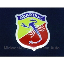 "ABARTH & C." shield crest Decal - 2 3/4" x 2 1/4"