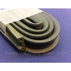 Convertible Top Rear Mounting Channel Rubber Weatherstrip Seal to Body (Fiat 850 Spider - OE NOS