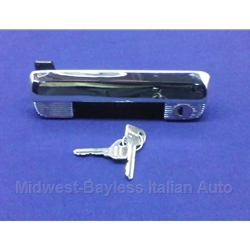       Door Handle Assembly Exterior Front Right With Keys (Fiat 128 1971-79) - OE NOS