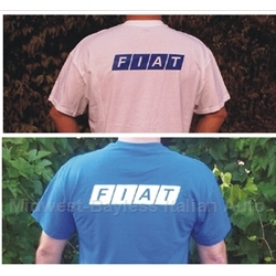    "FIAT" Back Logo T-Shirt - White Or Blue