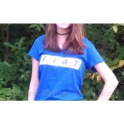   "FIAT" Front Logo Ladies V-Neck T-Shirt Blue