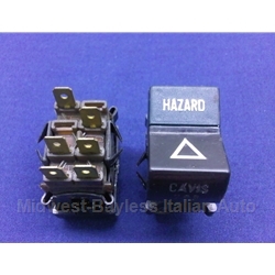      Hazard Switch (Fiat 124 Coupe, 128 1973-On + 124 Spider 1973-78) - OE NOS