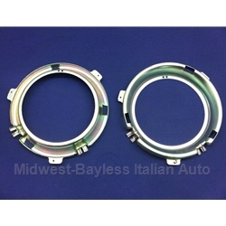 Headlight Bucket Inner Ring Pair L+R (Fiat Bertone X19 All) - OE / RENEWED