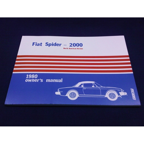 Owners Manual Fiat 124 Spider 2000 1980 New