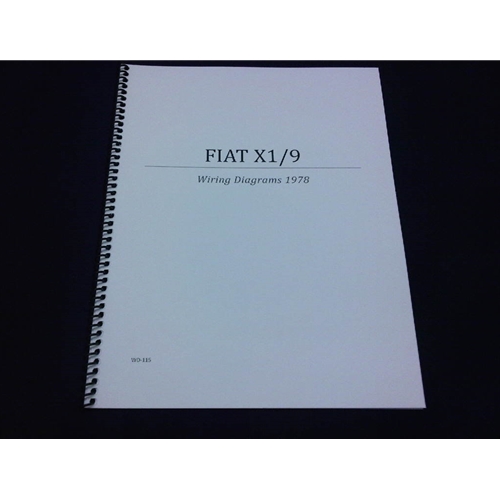 fiat x19 wiring diagrams manual (fiat x19 1978) - new fiat x19 wiring diagrams manual (fiat x19 1978) - new, Wiring diagram