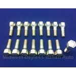 Lug Bolt SET (16x) 33mm 12x1.25 "Bertone" (Fiat Bertone X1/9 1985-88) - RENEWED