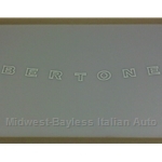 "BERTONE" Nose Decal - 3' long (Fiat Bertone X19) - NEW