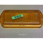 Right Amber Parking Lens Fiat 124 Coupe Sedan 128 Sedan (1974-75) - OE NOS