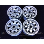 Alloy Wheels SET 4x Cromodora CD-134 / Speedline "Turbo" 14x5.5 (Fiat Pininfarina 124 Spider 1981-82, 124 Spider Turbo + All 124, Other Fiat) - RECONDITIONED