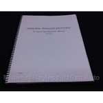 Technical Specifications Manual (Lancia Beta Scorpion Montecarlo) - NEW