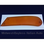 Turn Signal Lens Front Left AMBER (Fiat 124 Spider 1968-74) - NEW