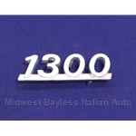 Badge Emblem "1300" - METAL (Fiat 128 + Fiat X1/9) - U8