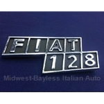 Badge Emblem "Fiat 128"(Fiat 128 1969-72) - OE NOS