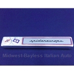 Badge Emblem "SpiderEuropa" (Pininfarina 124 Spider 1983) - OE NOS