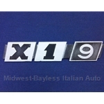 Badge Emblem "X1 9" (Fiat X1/9 1973-78) - U8