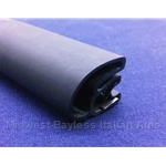 Convertible Top Frame Quarter Window Vertical Weatherstrip Trim Rubber (Fiat Pininfarina 124 Spider) - OE NOS