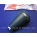 Shifter Knob Black Leather (Fiat Pininfarina 124 Spider 1980-84 + All) - OE NOS