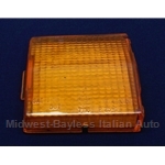 Turn Signal Lens Rear Left Amber (Fiat 124 Spider 1970, 1973-78) - OE NOS
