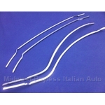 Door Edge Protector Stainless Trim SET (Fiat 128 4-Dr Sedan All) - OE NOS