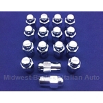 Lug Nut SET 16x - Shouldered "Mag-Wheel Style" 11/16" 12x1.5 (Fiat 850)- NEW