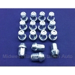 Lug Nut SET 16x - Closed End "Acorn Style" 17mm, M12x1.25 - NEW