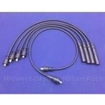 Spark Plug Wire Set - PREMIUM Black (Lancia Beta Series 1981-82) - NEW