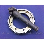 4-Spd Ring and Pinion SET 17/64 - 3.76 (Fiat X1/9, 128, Yugo) - OE NOS