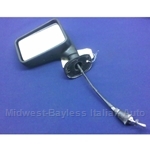 Side View Mirror Left 2000 Late Style (Fiat 124 Spider 1979-82) - U7.5